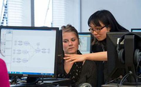 Lecturer teaching the student