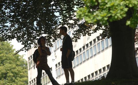 Students on campus