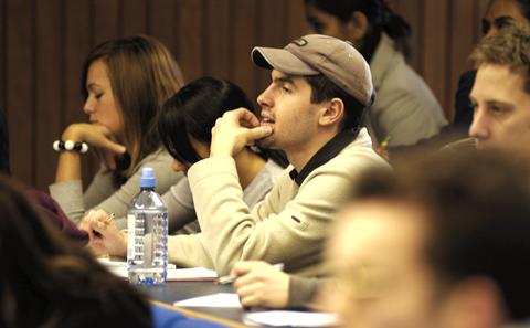 Students in a tutorial