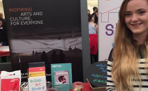 A student Arts Ambassador