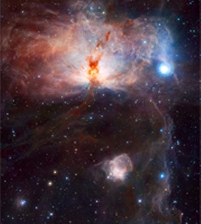 The hidden fires of the Flame Nebula
