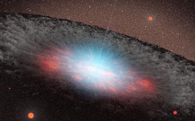 Artist’s concept of a supermassive black hole. Credit: NASA – JPL/Caltech