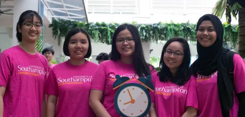 Student ambassadors at University of Southampton Malaysia open day.