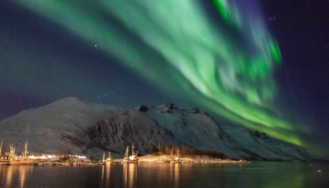 Aurora borealis in Tromso in Norway
