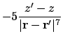 $\displaystyle -5 {z'-z \over \vert\ensuremath{\mathbf{r}} - \ensuremath{\mathbf{r}}'\vert^7}$