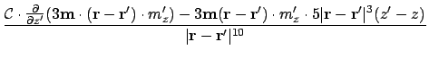 $\displaystyle {\mathcal{C}\cdot{\partial \over \partial z'}(3\ensuremath{\mathb...
...^3(z'-z) \over \vert\ensuremath{\mathbf{r}}-\ensuremath{\mathbf{r}}'\vert^{10}}$