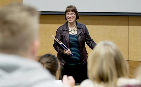 Lecturer teaching 