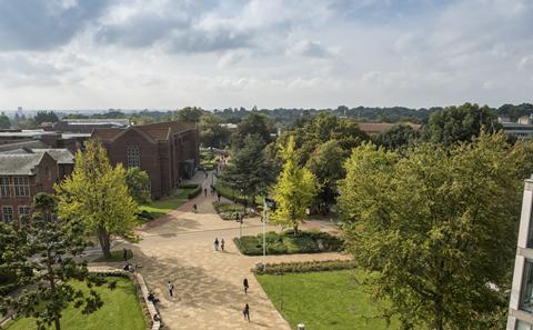 birs eye view of highfield campus