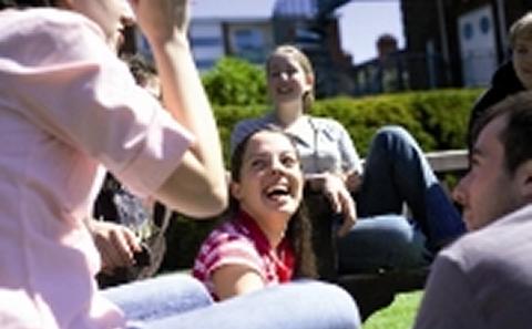 Students on campus