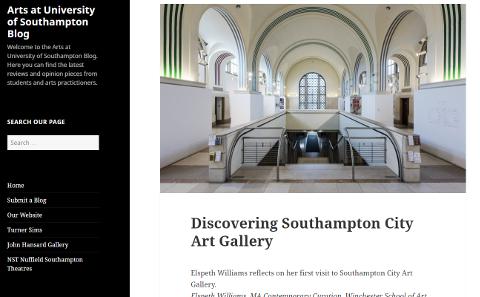 Arts Blog screenshot