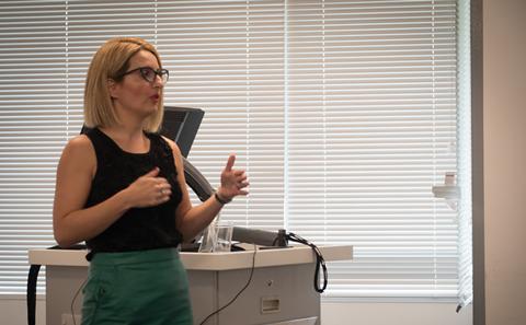 Kelly Long presenting