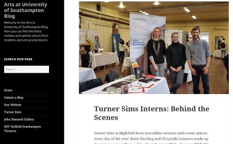 Blog screenshot