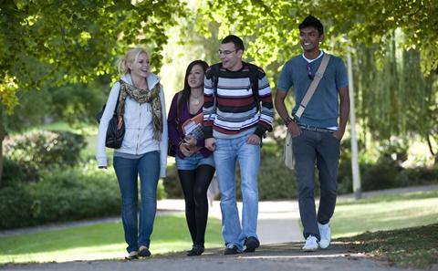 Students on campus