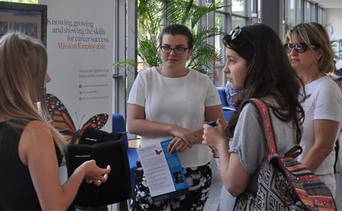 Students visit a campus