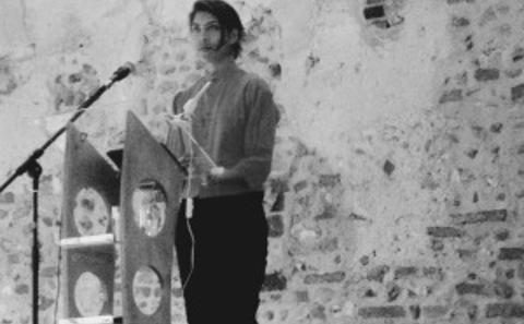 A poet reading