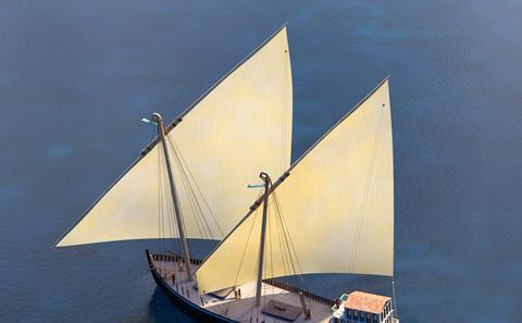 A digital reconstruction of a ship