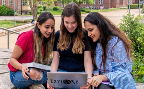 Students on campus