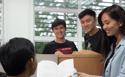 Students on campus