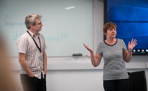 Karen Woods presenting