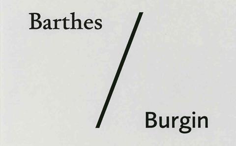 The cover of the Barthes/Burgin book