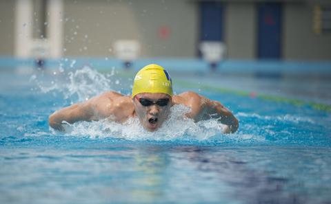 Student swimming