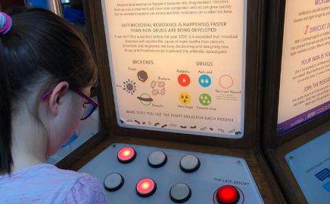 Girl playing NAMRIP game