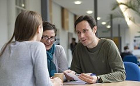 Student meeting a member of University staff