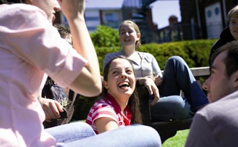 Students on campus