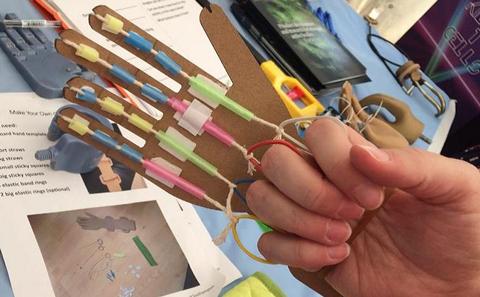 make your own prosthetic hand activity
