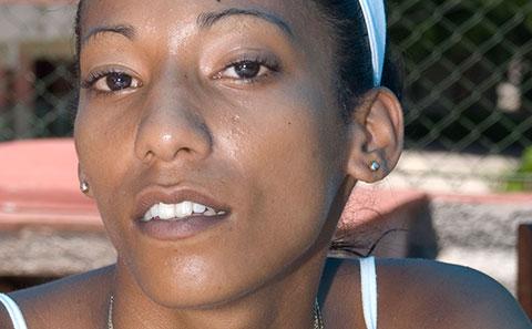 Cuban woman's face