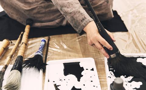 Chinese calligraphy artist Zhang Qiang