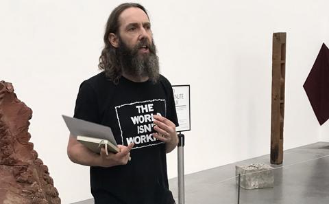 Ian Dawson with Takamatsu's work