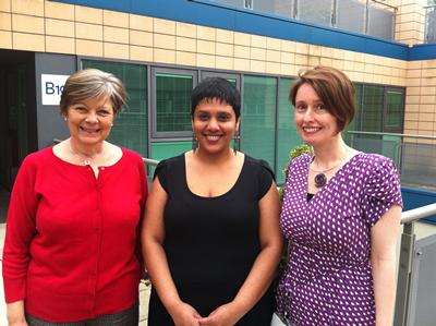 Julie Brinton, Devyanee Bele and Helen Cullington