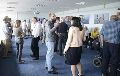 Friends and colleagues gather at Neil's reception
