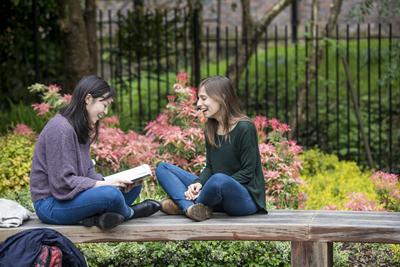 Students on bench