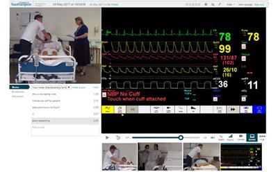 Panopto recording showing video, computer screen and notes