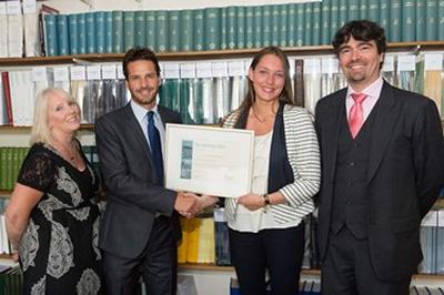 Head of the Southampton Law School Prof. Hazel Biggs, Mark Russell, Thea Thorstensen and IML Director Filippo Lorenzon.