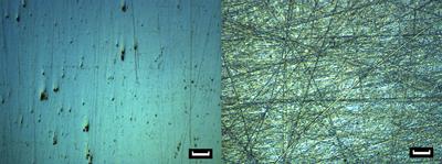 Comparison of stainless steel surfaces 