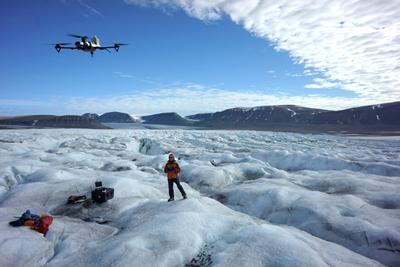 flying autonomous system over the ice