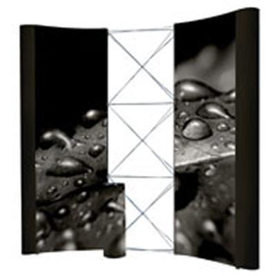 3 panel pop up with curved ends