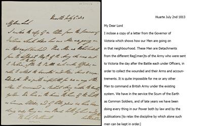Letter from Wellington to Bathurst
