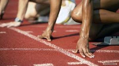 athletes competing in a race
