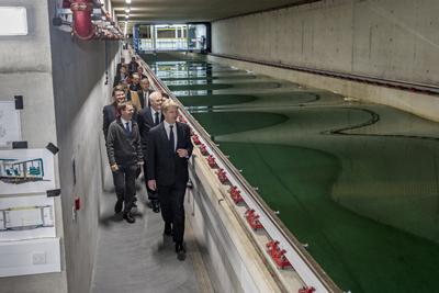 Visiting our new 138m towing tank