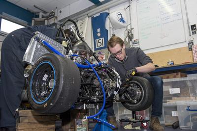 Working on the Formula Student car
