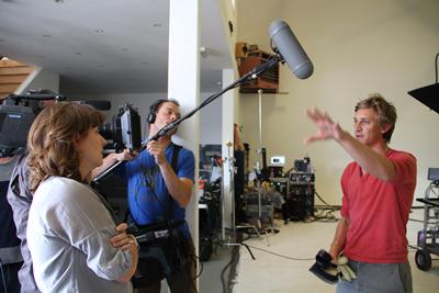 Will talking to camera about the making of Kingdom of Plants 3D (Photo: Atlantic Productions)