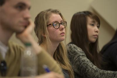Student in a lecture