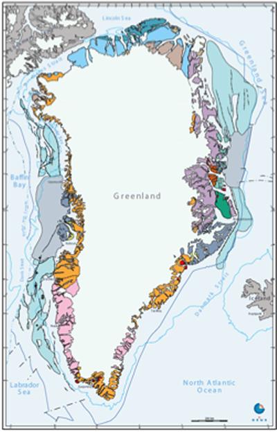 The geology of Greenland is geographically distinct allowing iceberg source terranes to be identified geochemically.