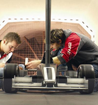 They apply their knowledge in Southampton's R J Mitchell wind tunnel