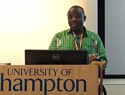Dr George Wak presenting a seminar