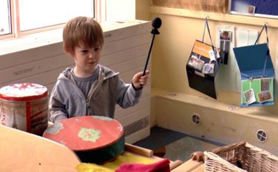 Child with a drum